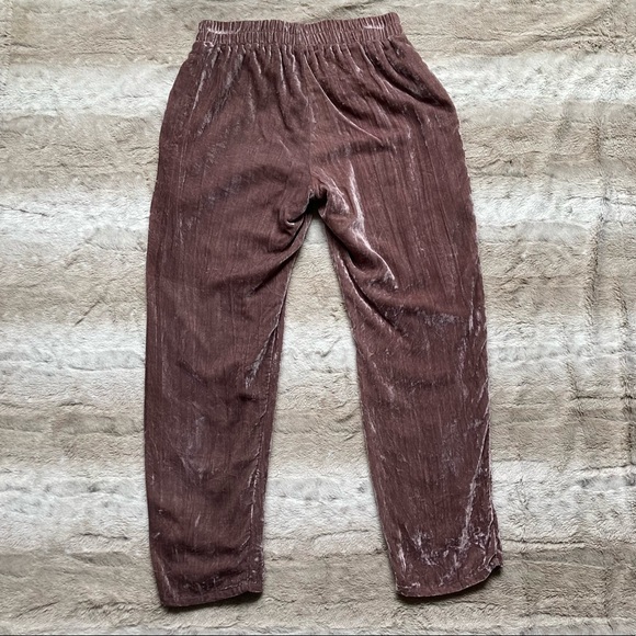 *Damaged* Anthropologie Tina Jo Josephine Mauve Velvet Tapered Trousers - Picture 3 of 10
